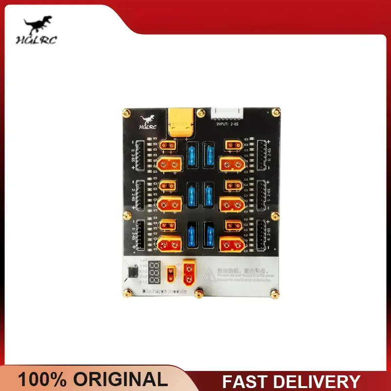 6 Port LiPo Balance Charger Board 40A XT60 XT30 for 2-6S Battery, HGLRC Thor Pro Discharge Board Fit ISDT HOTA IMAX B6