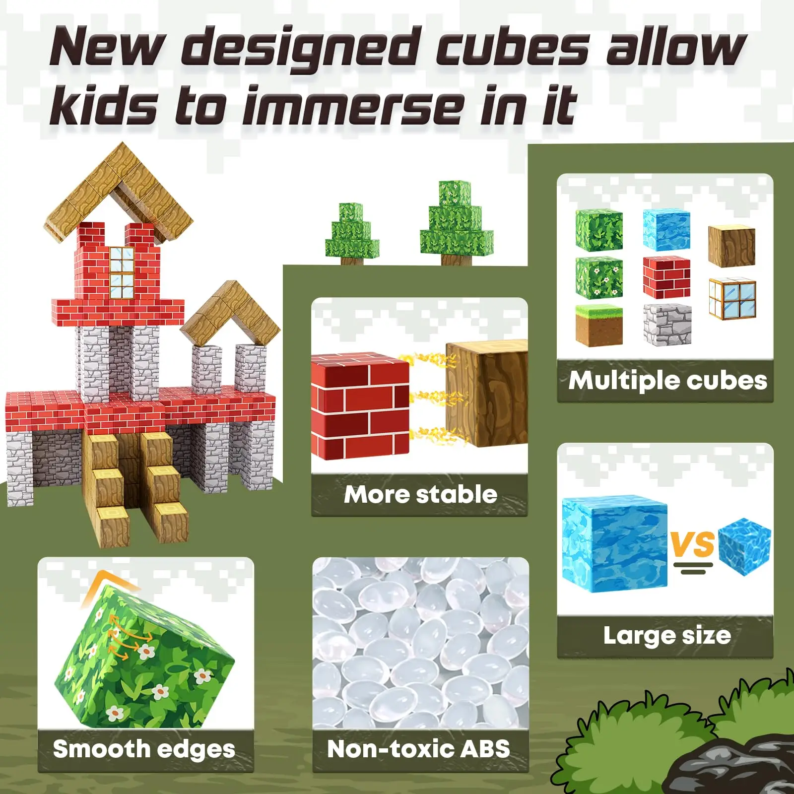 Décennie s de Construction Magnétiques pour Tout-Petit, Ensemble de Portail Magique du Monde, Carreaux Magnétiques, Jouets Sensoriels STEM, Jouet d'Extérieur