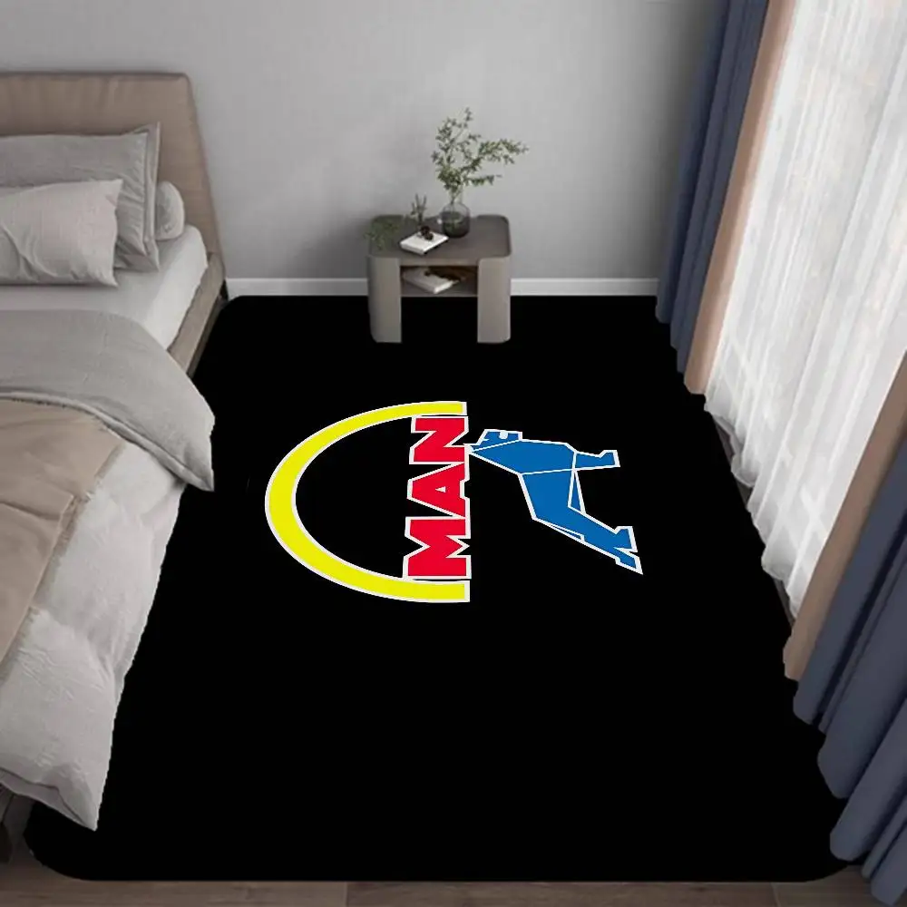 M-Man Truck Logo Room Mats Retro Multiple Choice Living Room Kitchen Rug Non-Slip Welcome Rug