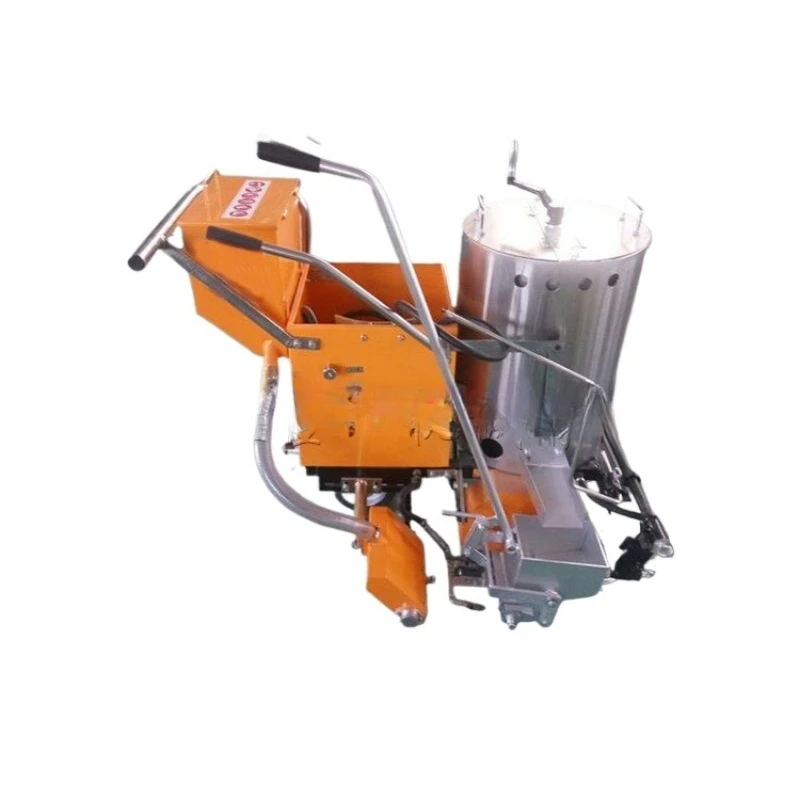 

Road hand-pushed speed bump marking car, municipal road hand-pushed hot melt yellow line marking machine