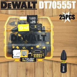 DEWALT DT70555T 25PCS FLEXTORQ PH2 25mm Imapct Drill Bits Black Sets With Small Tough Case For Power Screwdriver