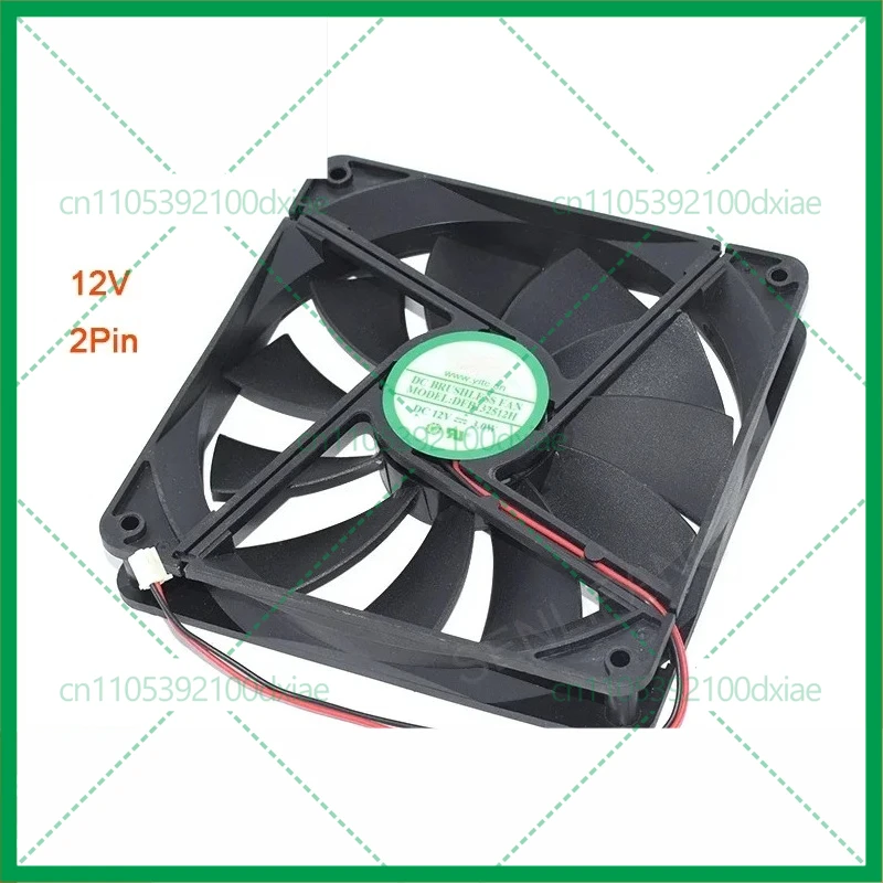 

New Cooler For YOUNG.LIN 13525 DFB132512H 12V 3.0W 135*135*25MM 13.5CM 2 Lines Chassis Cooling Fan