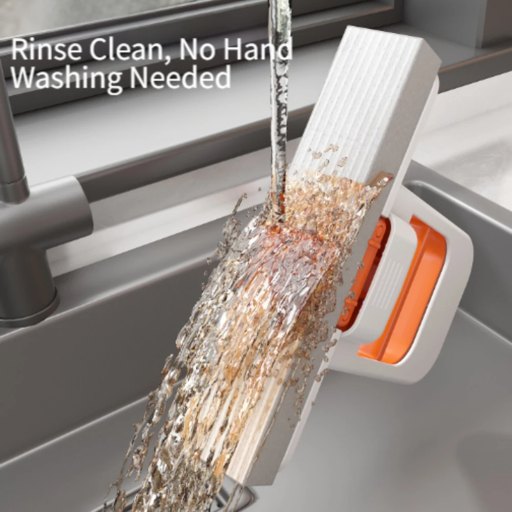 ممسحة صغيرة محمولة ذاتية الضغط، تصميم مدمج خفيف الوزن لأرضيات الأجهزة اللوحية والنوافذ سهلة الاستخدام والتخزين #4