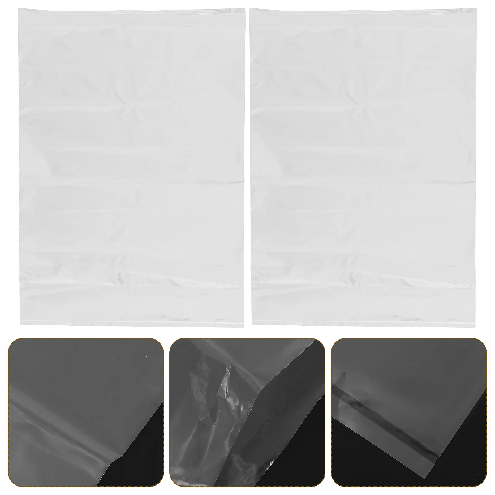 10 Pcs Transparent Plastic Packaging Bags for Clothing Storage Closet ganizer Garment Bag Reusable Easy Zipper Packaging