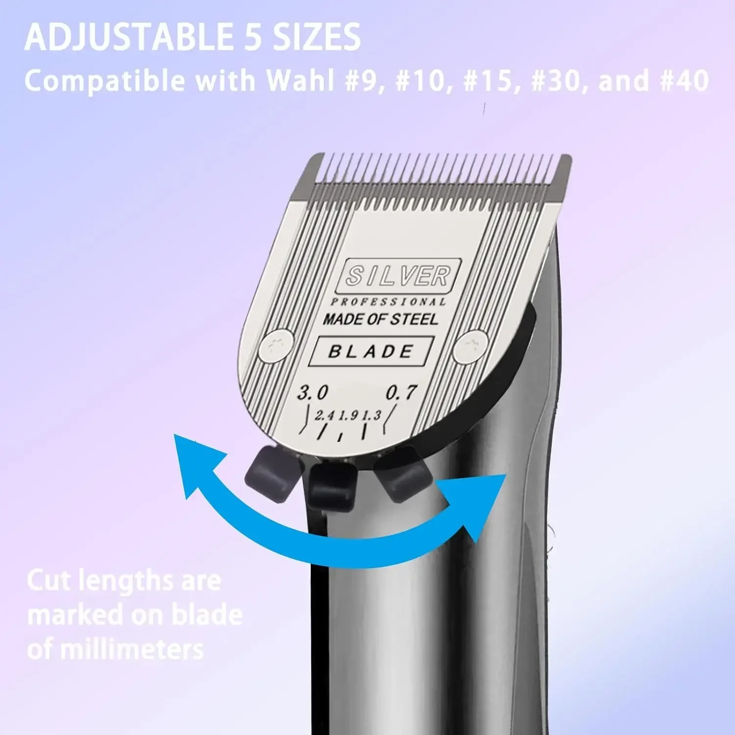 

Pet Dog Adjust Detachable 5in1 Replacement Blade For Wahl Animal Clippers Arcos Bravura,Chromado,Creativa,Figura,Motion