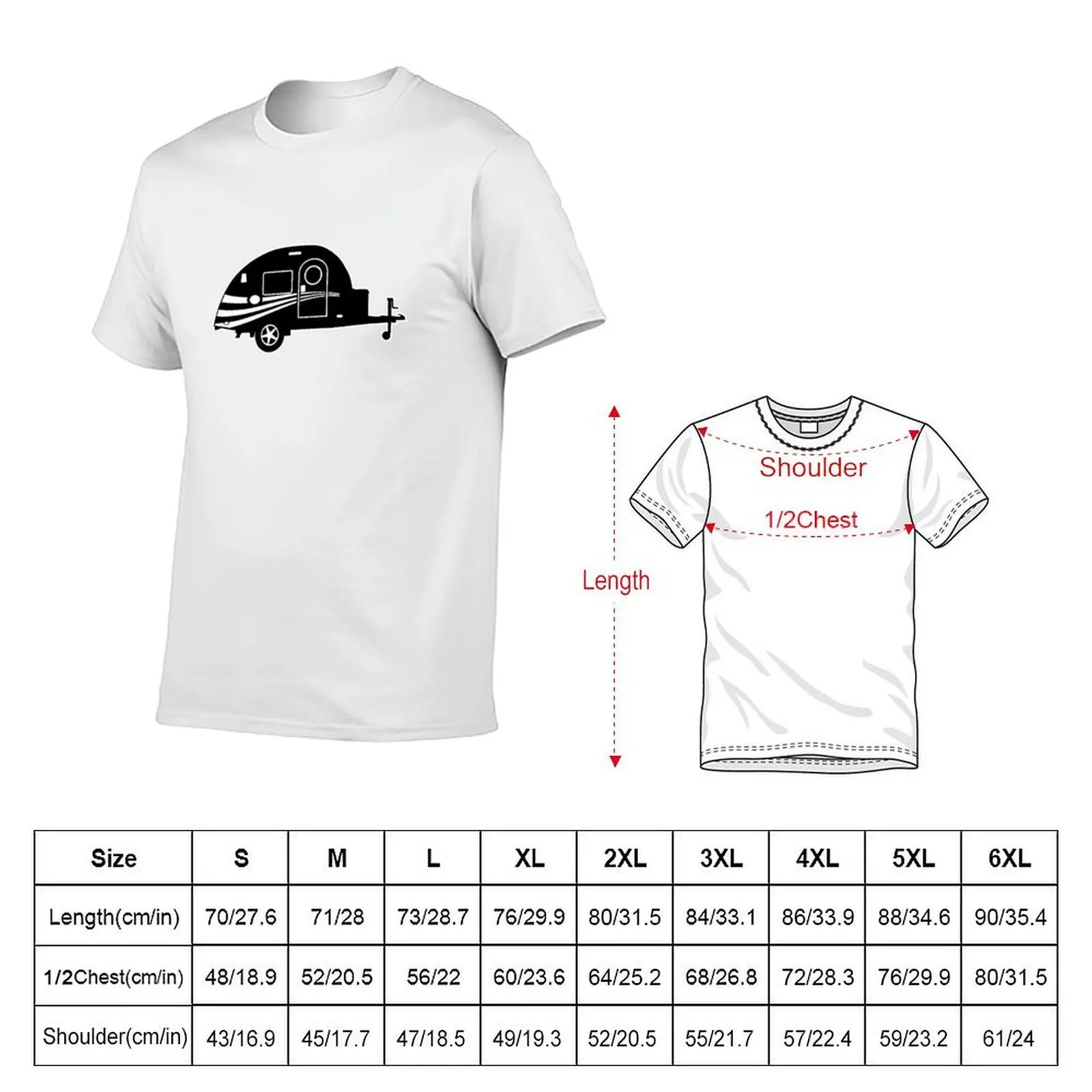 Teardrop Camping / Travel Trailer T-Shirt tops custom t-shirts mens t shirts