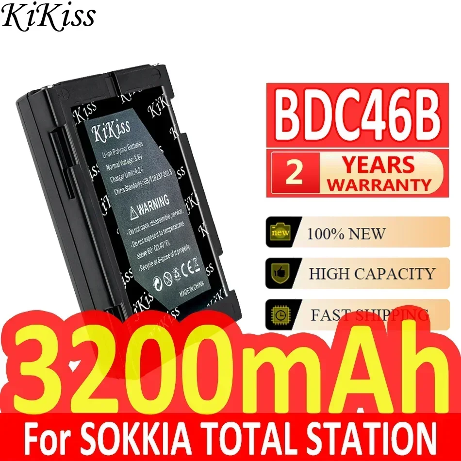 Аккумулятор KiKiss 3200 мАч BDC46B для SOKKIA TOTAL STATION SET230R SET300 SET330 SET530 SET630 Digital Аккумулятор KiKiss 3200 мАч BDC46B для SOKKIA TOTAL STATION SET230R SET300 SET330 SET530 SET630 Digital