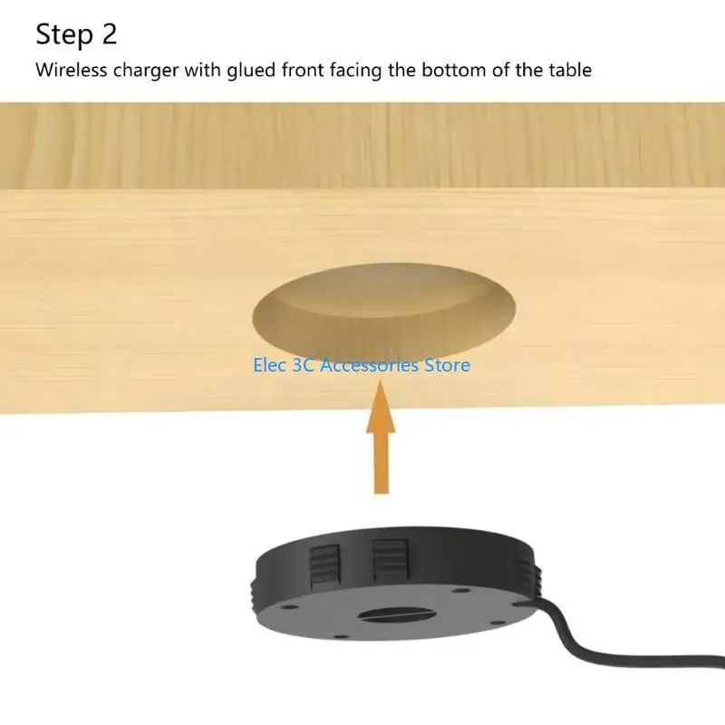 Y51A 15W Powerful Wireless Charging Adapter Desk Embedded Support Output 5W 7.5W 10W 15W For Efficient Device Charging