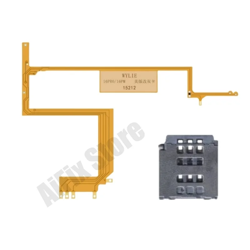 For iPhone 16pro 16promax Esim Modify to Sim Adapter with Outside Dual Sim Card Tray Need Drill Hole