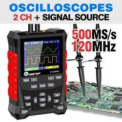 TOOLTOP ET120MC2 Dual-Channel Mini Digital Oscilloscope 120MHz Bandwidth 500MSa/S Signal Generator 2 in 1 Electronic Repair Tool