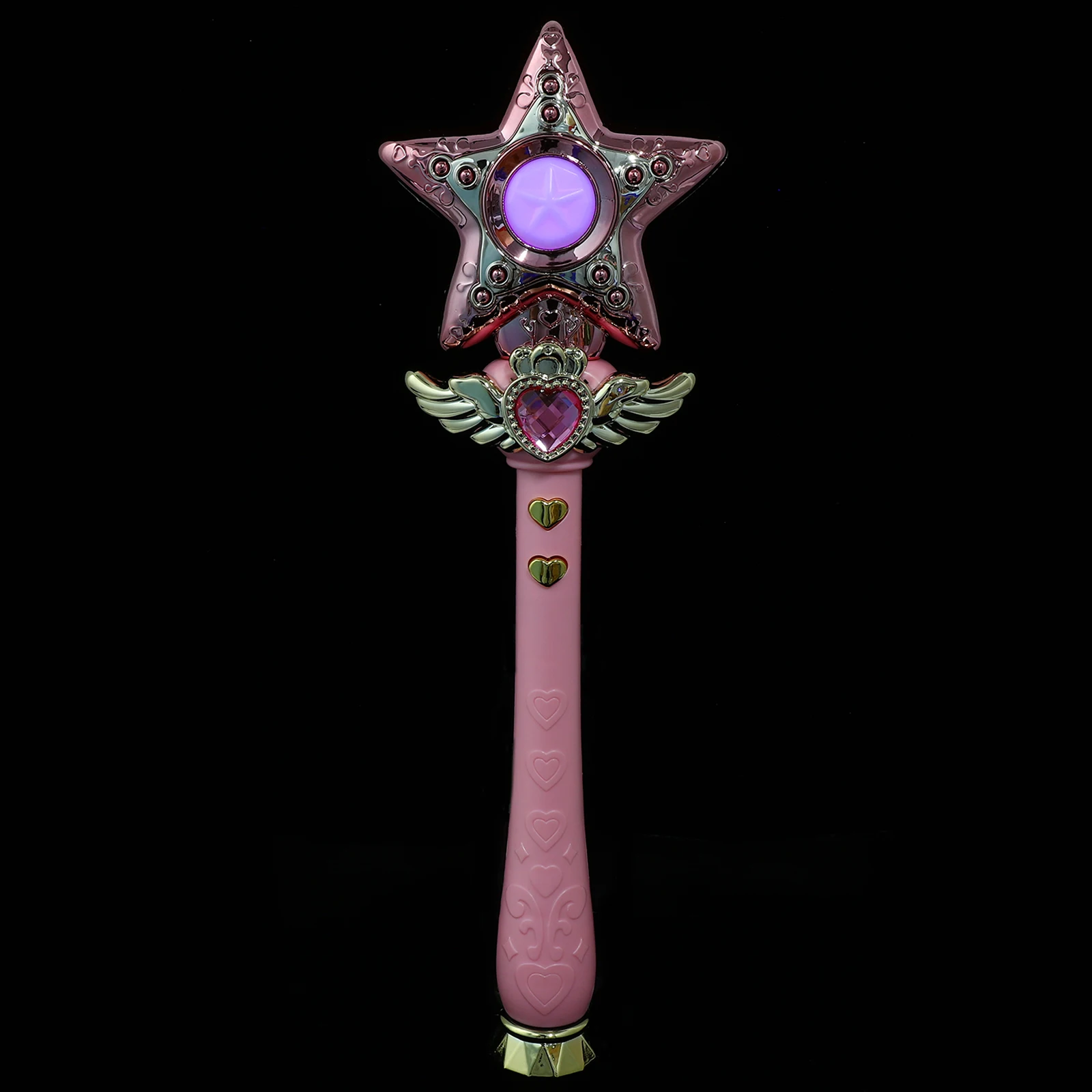 

Kids Wand Light Up Music Rotating Function Birthday Party Stage Performance Interactive Glitter Star Glow