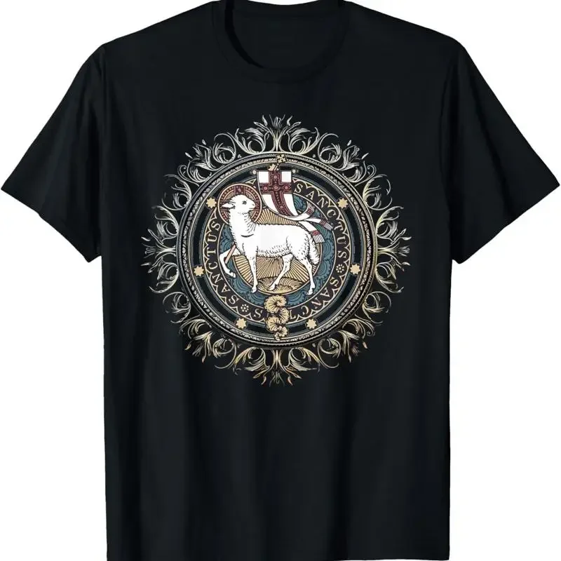 NEW LIMITED Agnus Dei Sanctus Traditional Latin Mass Catholic T Shirt