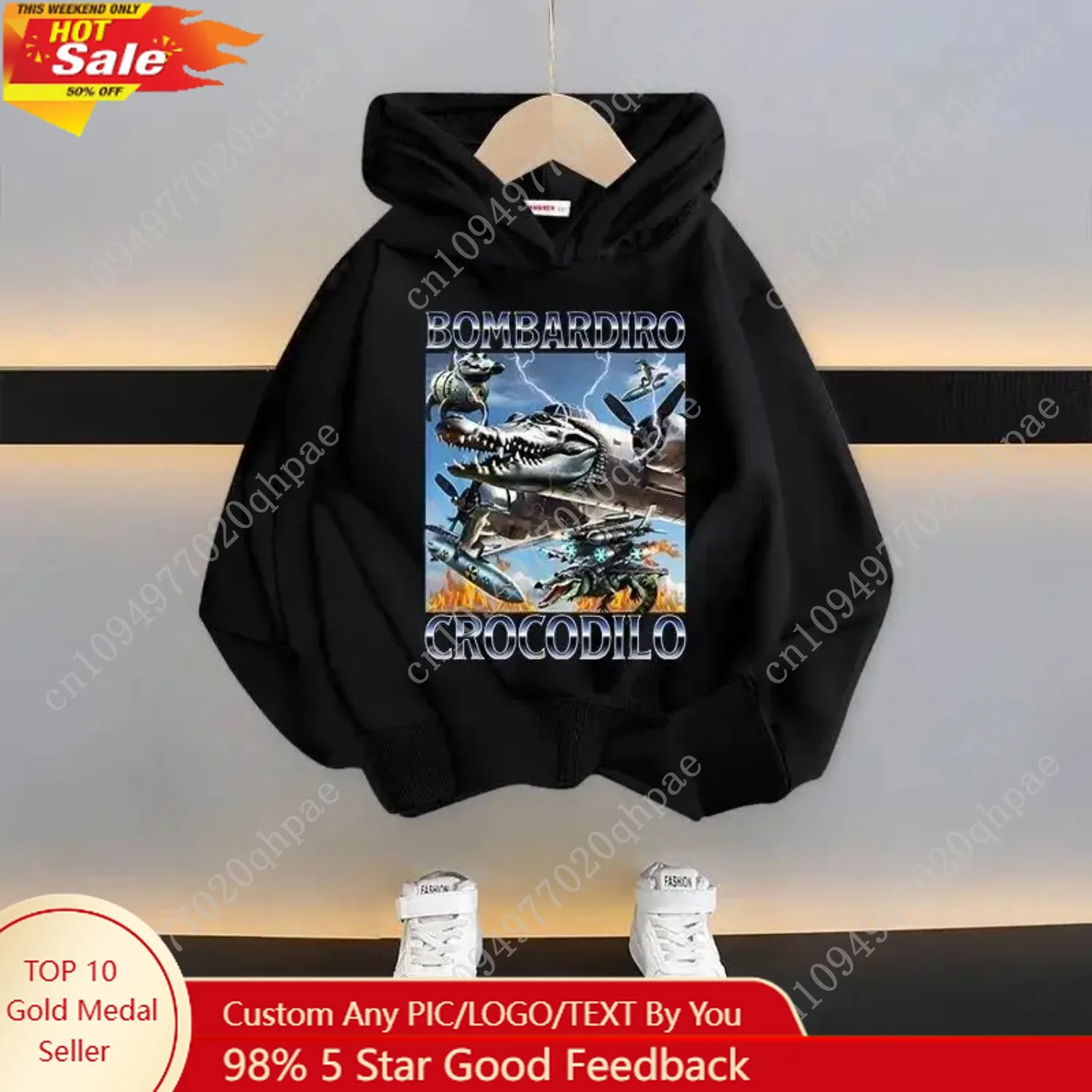 

Autumn Cute Italian Brainrot Print Children's Hoodies Funny Cartoon Graphic Kids Fashion Girl Sweatshirts Casual Boy Pullover