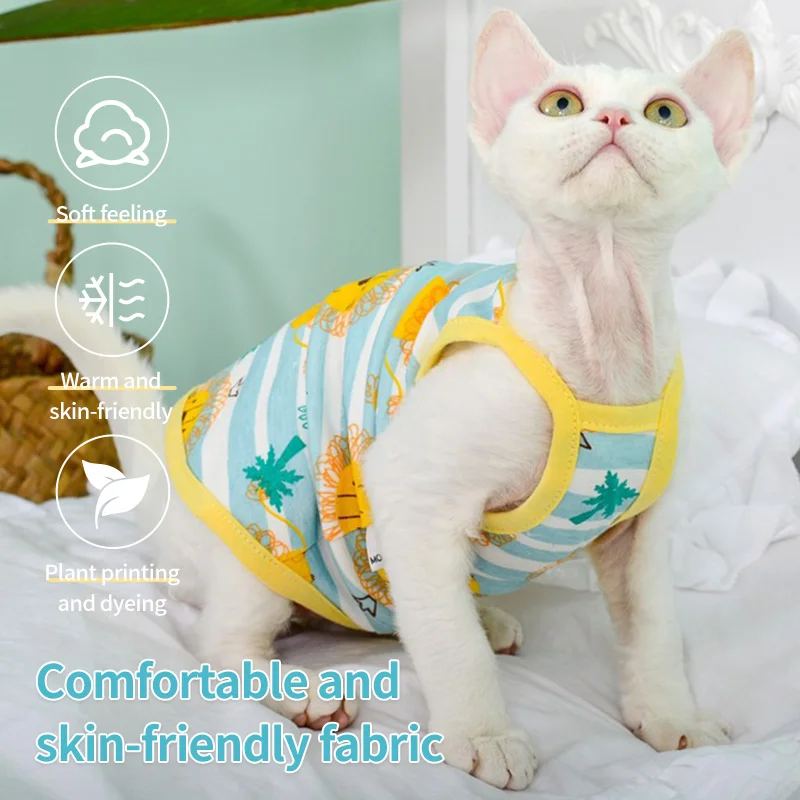 Fenice High quality German cat clothes spring and summer cat camisole anti-shedding British short kitten pet cat clothes