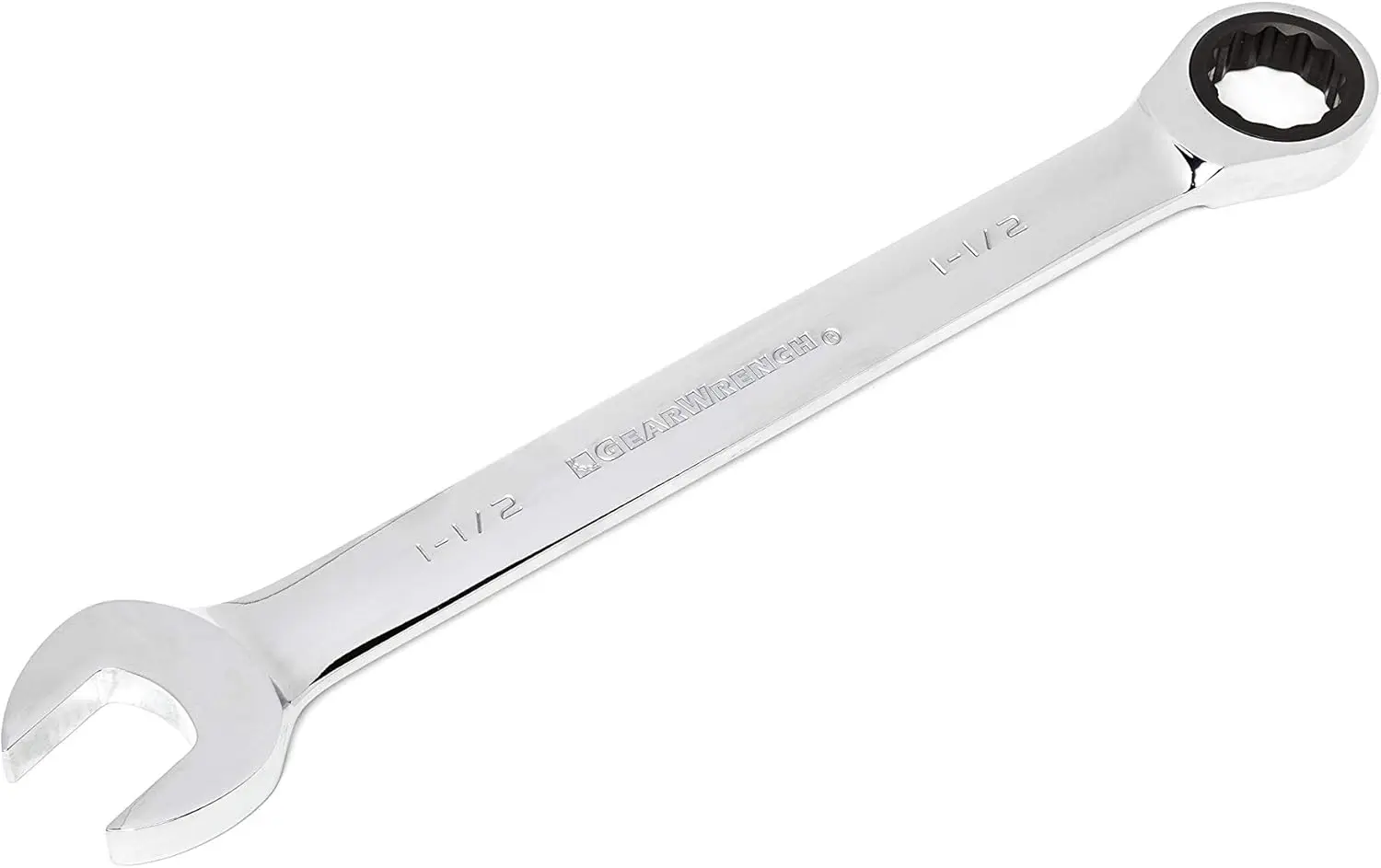 

12-Point Ratcheting Combination Wrench, 1-1/2 Inch Size, Ideal for Tight Spaces and Secure Fastening
