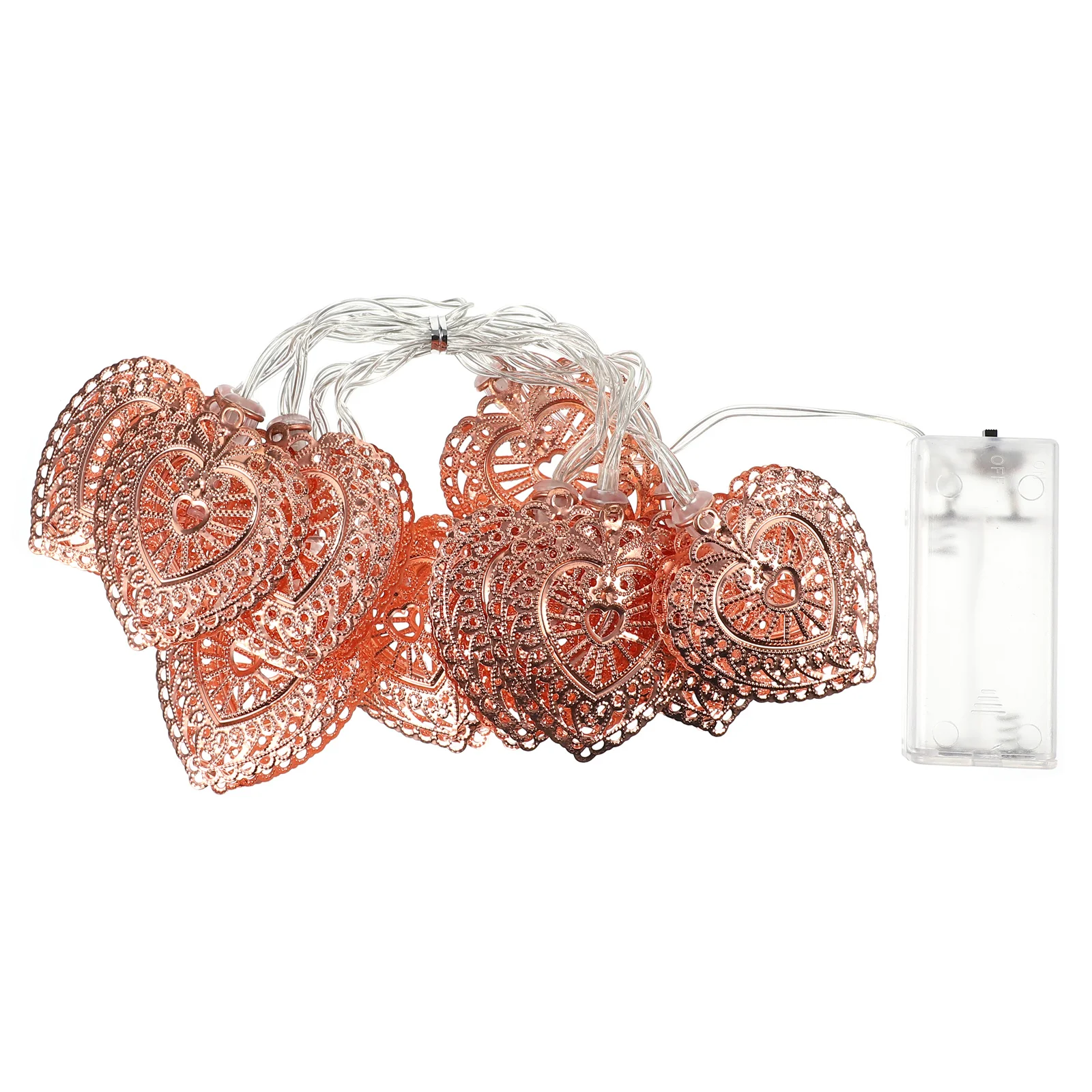 1 مجموعة شكل قلب سلسلة أضواء الرجعية خمر LED رومانسية لينة الإضاءة الزخرفية لغرفة بار فندق سلسلة ضوء #5