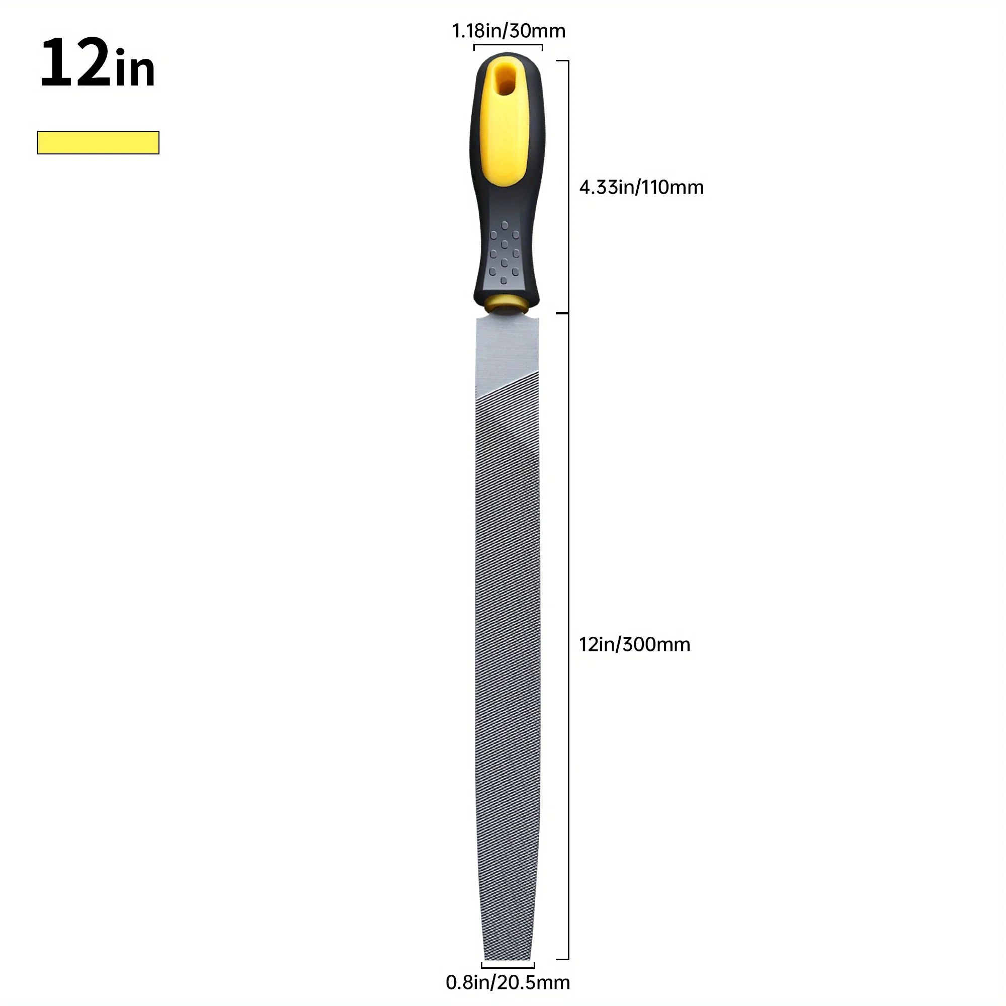 Feilenschleifwerkzeug-Set, Dreieckige Diamantfeile für Holzbearbeitung, Mittlere Zahnung für Feine Details, Kleine Halbkreisförmige Feile, Stahlfeile – Detail 5
