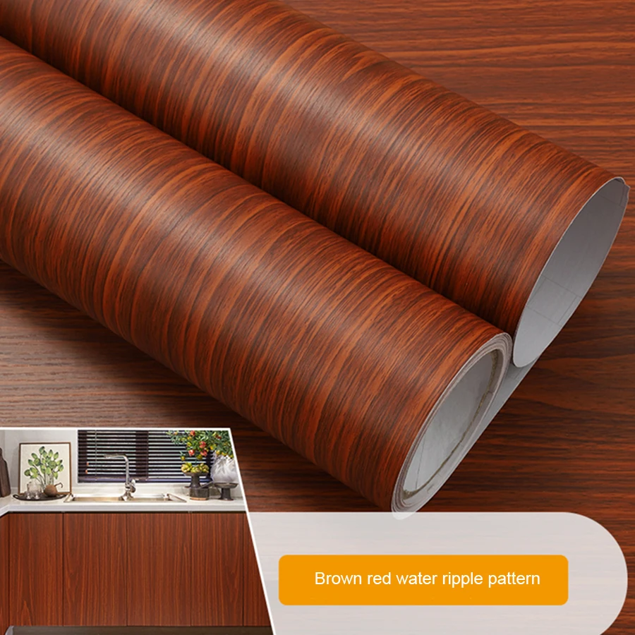 Walnut, mahogany, Chinese style wooden door sticker, imitation wood tabletop veneer, waterproof, oil resistant, self-adhesive re