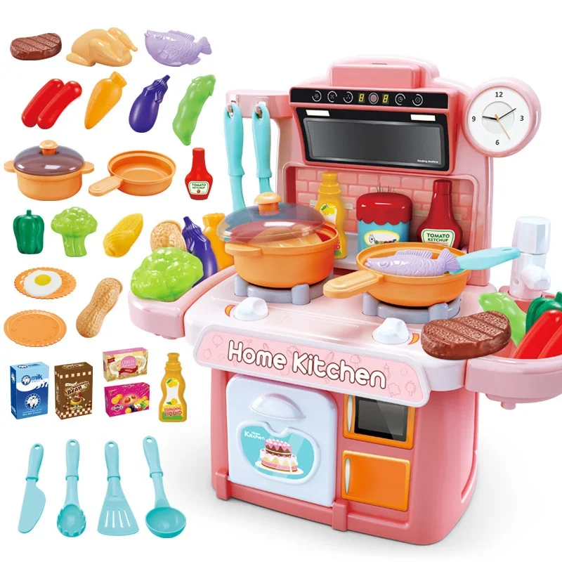 Ensemble de jouets de cuisine familiale pour enfants, marmite pour bébé fille, garçon et fille, simulation de cuisine, ustensiles de cuisine