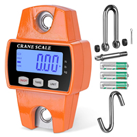 660lb Digital Hanging Scale with Cast Aluminum Case Handheld 300Kg Mini Crane Scale with Hooks for Farm Hunting Fishing Outdoor