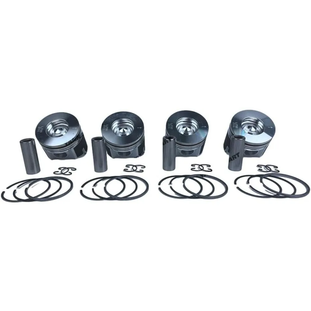 

4Pcs Piston With Piston Ring+0.5mm For Kubota V2607 1J700-2111 engine (oversize)