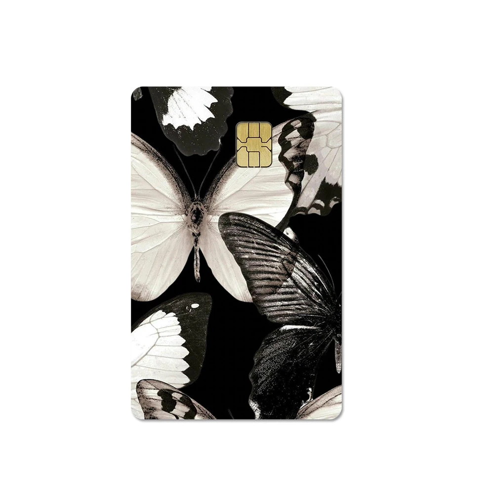 Dreamland Fashion Girly Matte Butterfly Pvc Skin Stickers for Credit Debit Visa Bank Card Kawaii Film Protective Sticker Decal