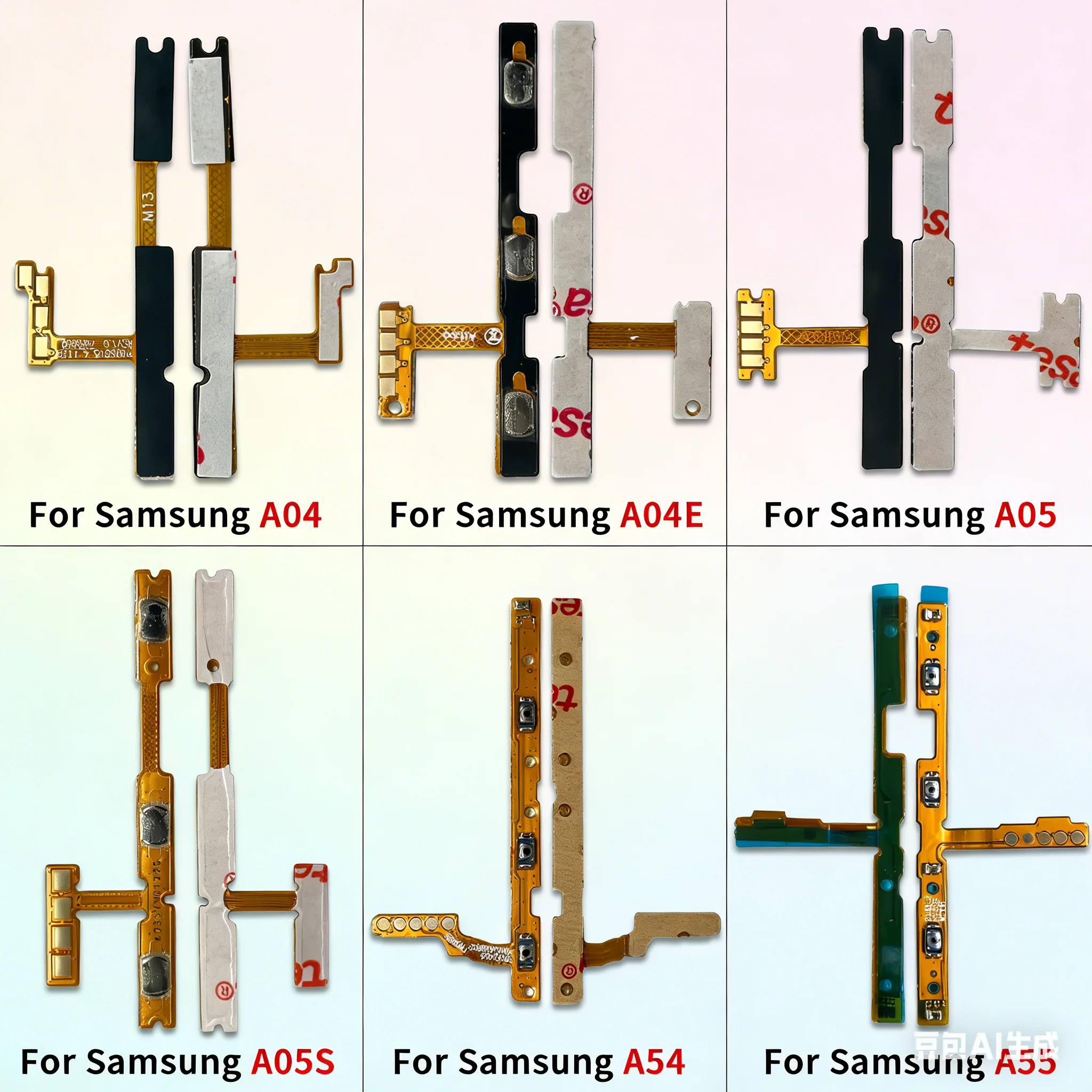 For Samsung A01 Core A04 A04E A04S A05 A05S A144G A145F A15 A234G A24 A34 A35 A52S A53 A54 A55 Volume Button Power Switch On Off