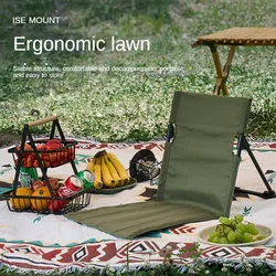 ISE MOUNT Outdoor folding chair,aluminum alloy support rod lawn chair portable camping chair,ground chair