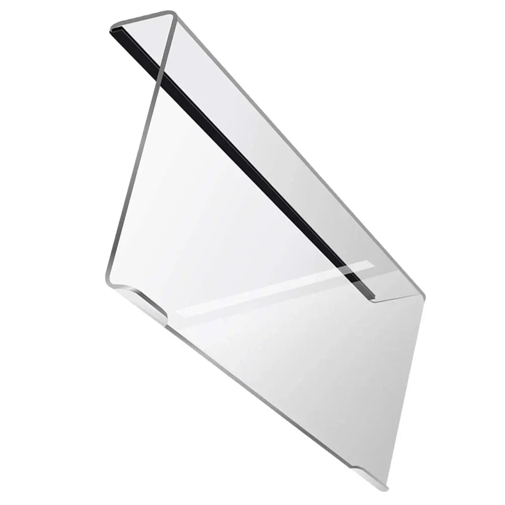 

Acrylic Stand Transparent Desk Holder Tray Riser Computer Keyboard Stand for Desk with Black Anti Slip Strong Capacity Keyboard