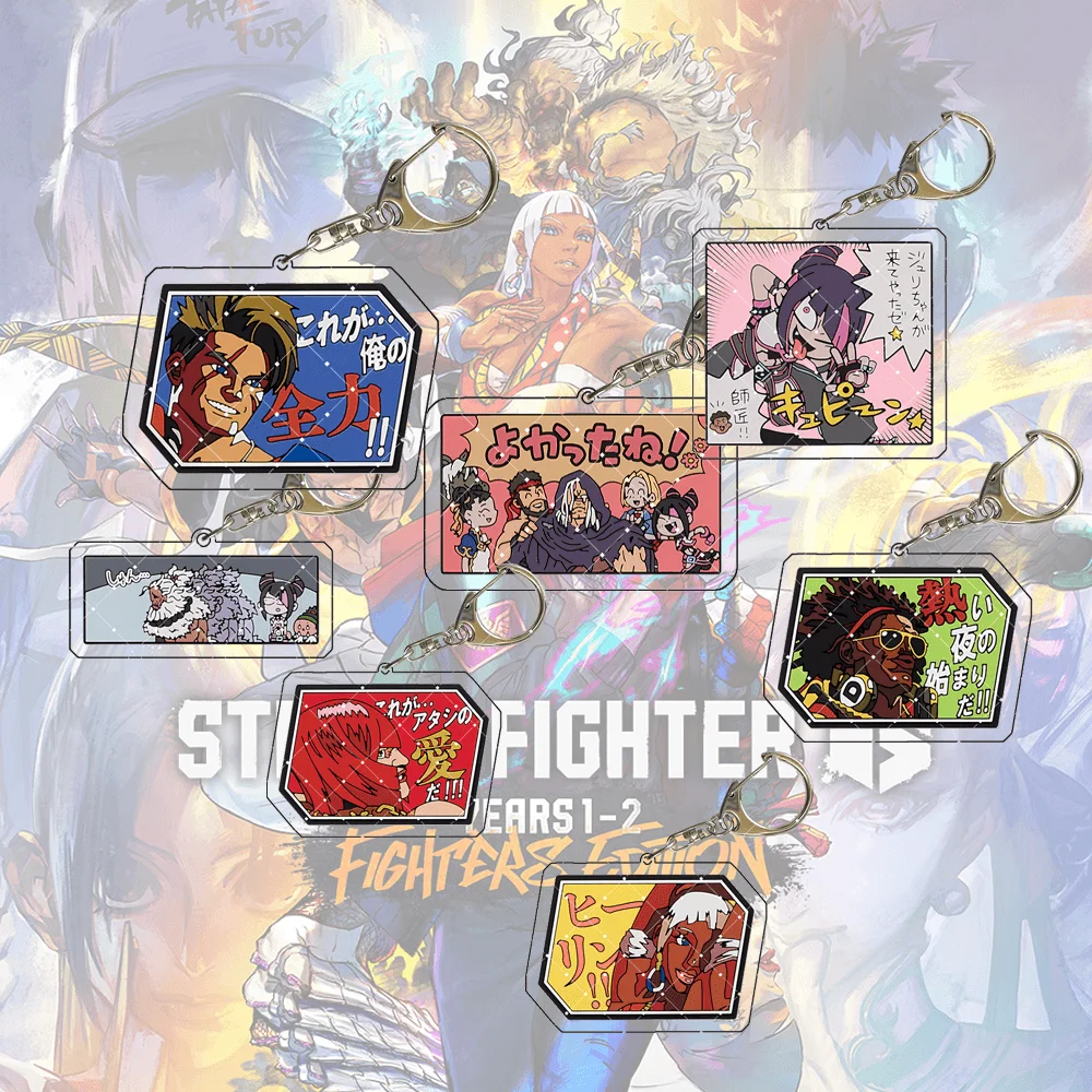 Street Fighter 6 Anime 6cm Acrylic Stand Keychain Figure Bag Pendant Decor Collection Gift For Anime Fans