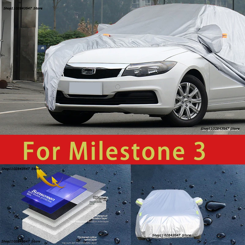 

For Milestone 3 Car protective cover, sun protection, cooling protection, car clothing, car paint protection auto