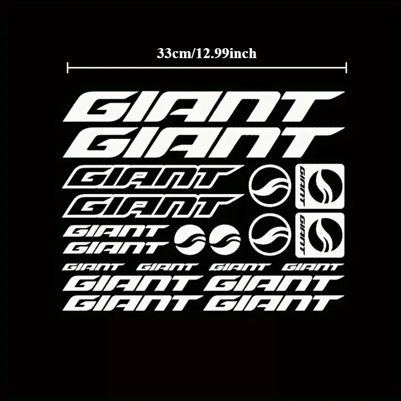 مجموعة واحدة من ملصقات الشعار "العملاق" لإطار الدراجة النارية لتزيين ملصقات العلامة التجارية لركوب الدراجات