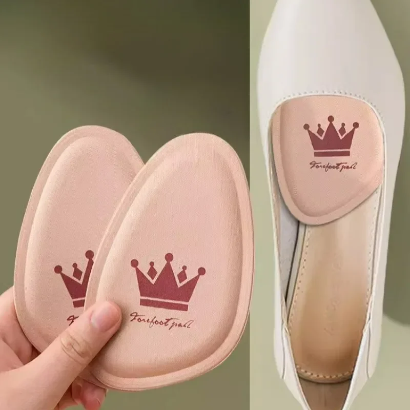 Soft Elastic Forefoot Pad High Heels Leather Shoe Sweat Absorbing Insert Anti Slip Half Insoles Strong Shock Absorption Shoe Pad