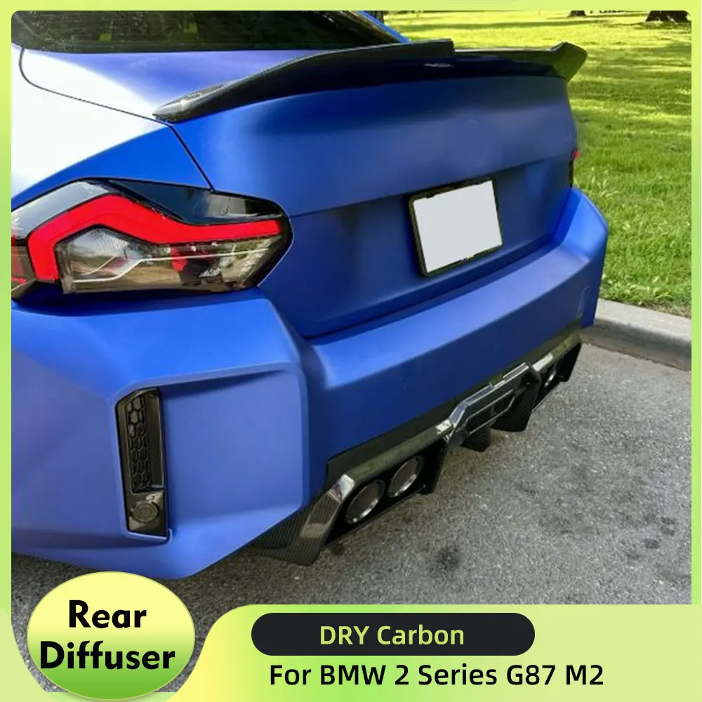 

DRY CARBON Fiber Rear Car Body Kits Diffuser For BMW 2 Series G87 M2 Coupe 2022-2024 Car Rear Bumper Diffuser Lip Bodykits