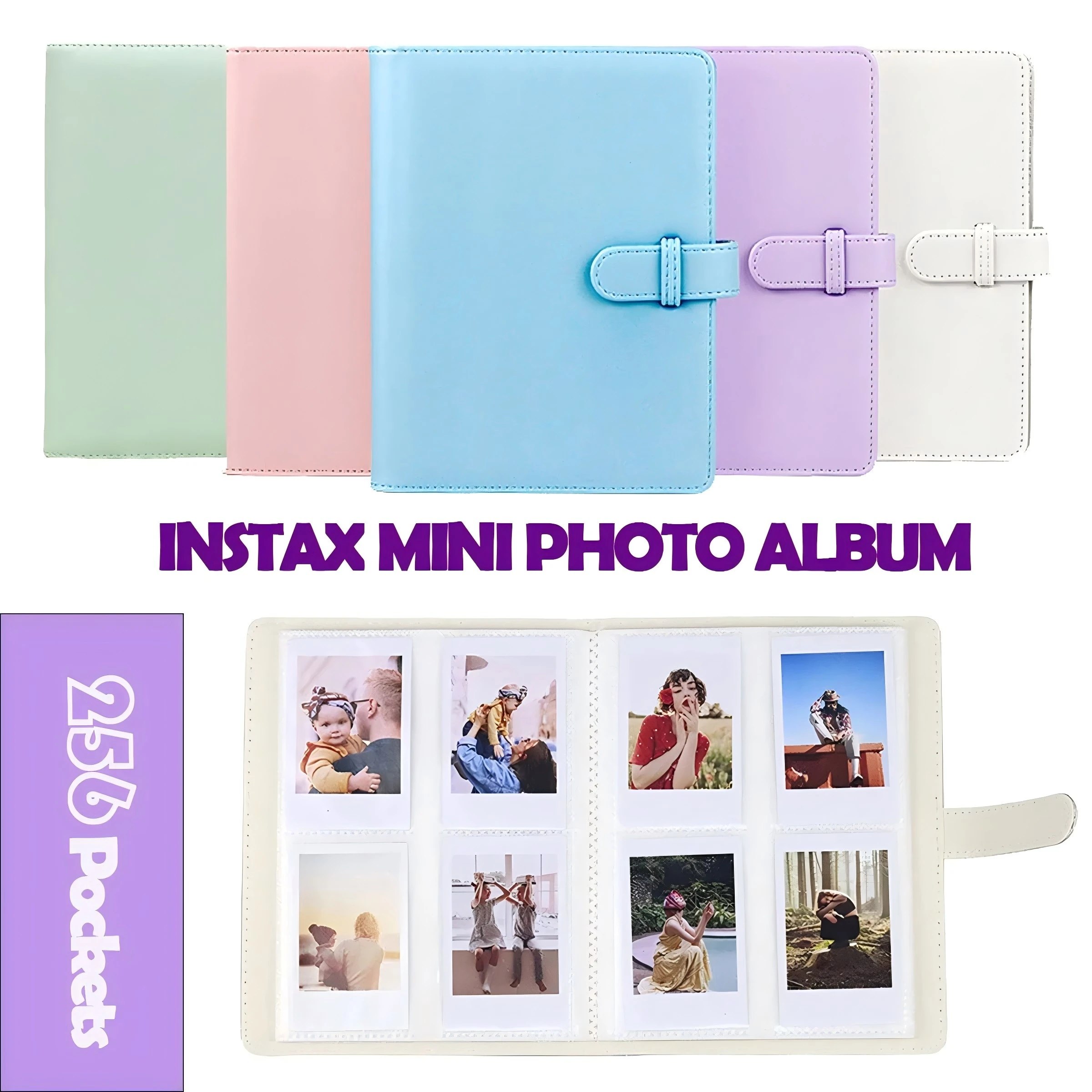 256 Pockets Mini Photo Album Picture Case for Fujifilm Instax Mini Film 7 8 9 11 25 50s 70 90 Evo Link liplay