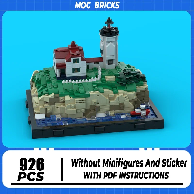 

Модель с видом на улицу Moc, строительные блоки, маяк, модульная модель, технология, кирпич, сделай сам, сборка, строительная игрушка, праздничные подарки