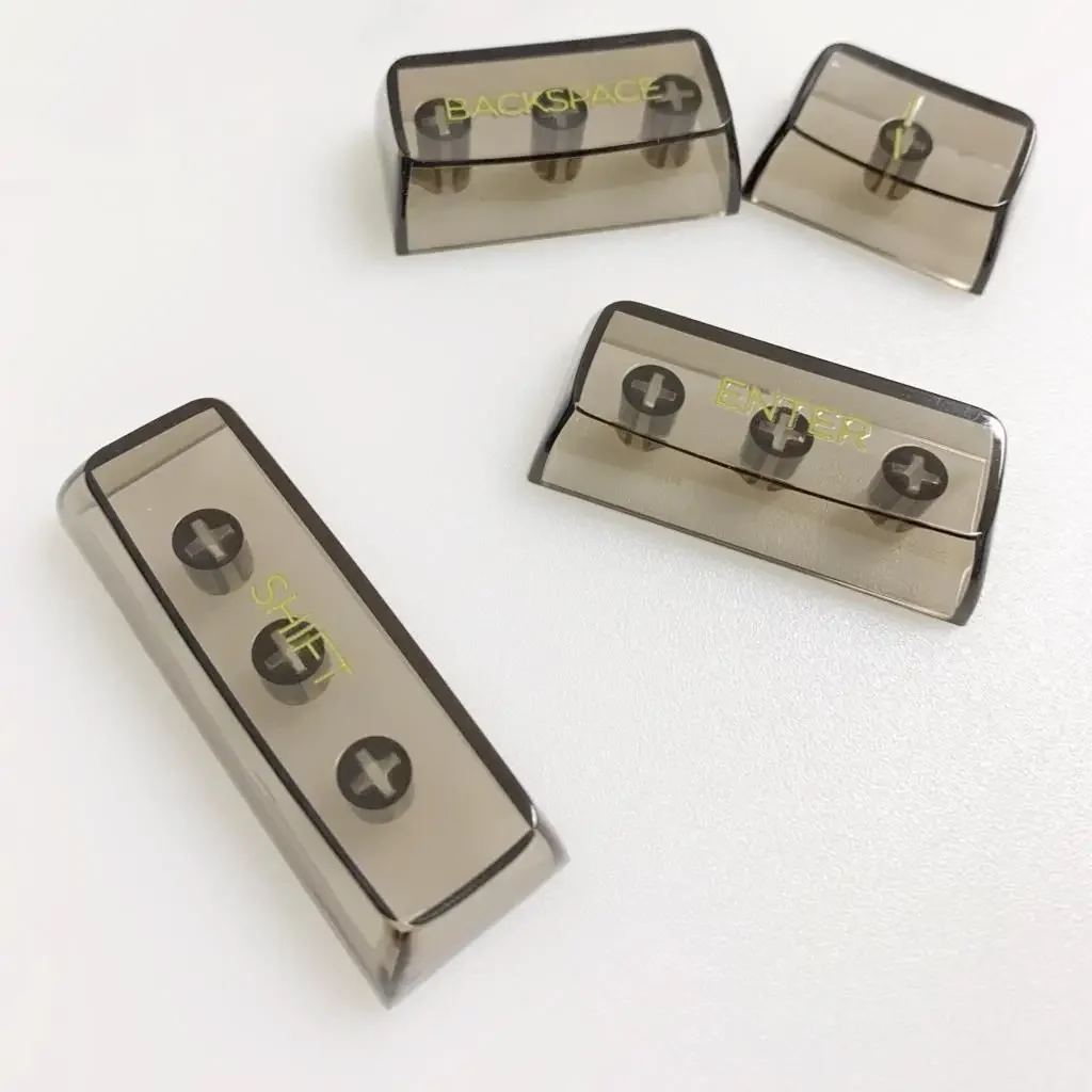 132 Keys Crystal Transparent PC Keycaps For Cherry MX Switch Mechanical Gaming Keyboard backlit RGB Key Caps ISO Layout DIY GK61