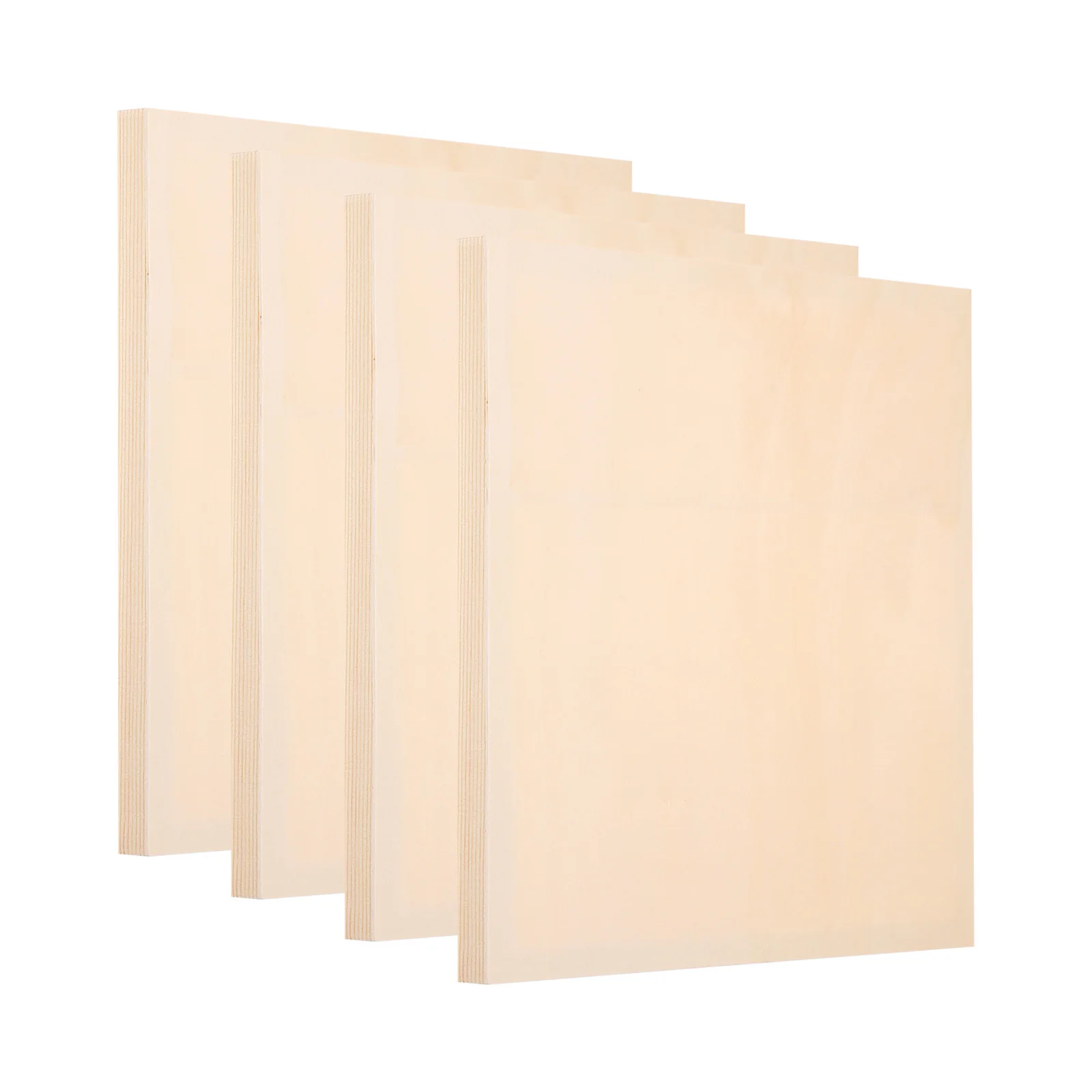 2/4Pcs Wood Panel Board for Painting Unfinished Wooden Canvas Boards Square Blank Deep Cradle Board for Painting Pouring DIY Art