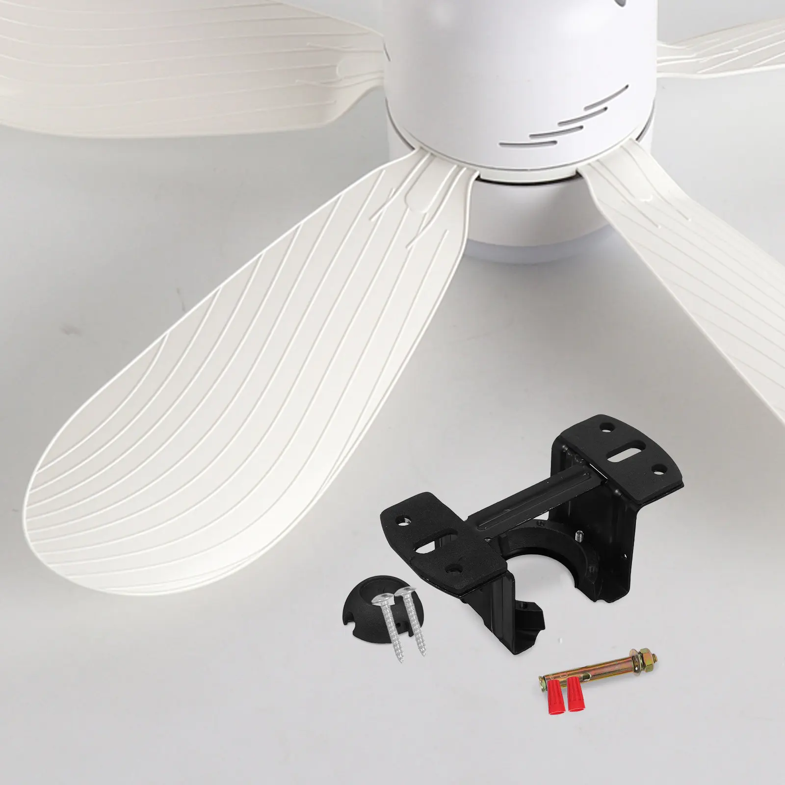 1Set Ceiling Fan Mounting Plate Kit Stable Wobble Free Operation Heavy Duty Iron Bracket for Dining Room Bedroom Garage Shop Fan