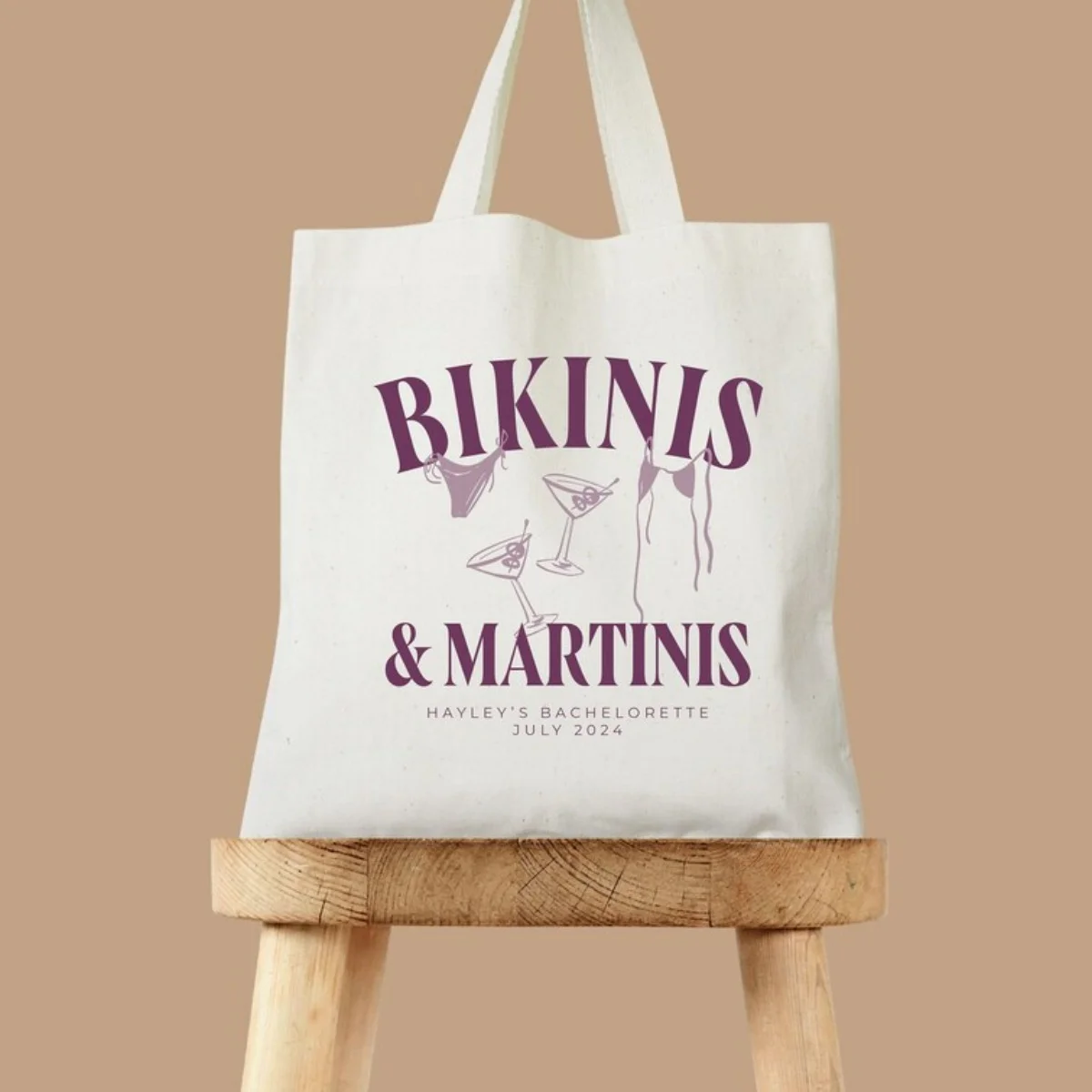 Bikinis And Martinis Tote - Pool Bachelorette - Hangover Kit Bag - Bachelorette Tote - Martini Tote - Martini Bachelorette - Bri