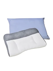 Almohadas de cabeza divididas para adultos con fundas de almohada de cortesía para un fácil desmontaje y lavado, ayuda con el sueño profundo