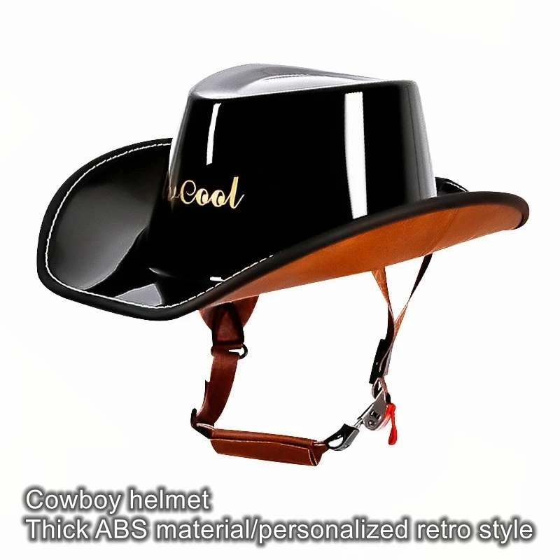 Half helmet retro cowboy hat helmet summer cycling equestrian helmet tourism art helmet