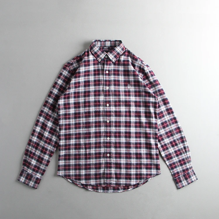 

Мужская повседневная рубашка в клетку из высококачественного хлопка для весны и осени, удобная, дышащая, на пуговицах, для повседневной носки Vitali