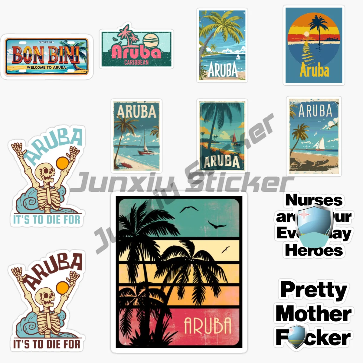 

ARUBA DIVE Netherlands Island Flag National Emblem Located in The Caribbean Car Sticker Fashion Motorcycle Car Style Protective