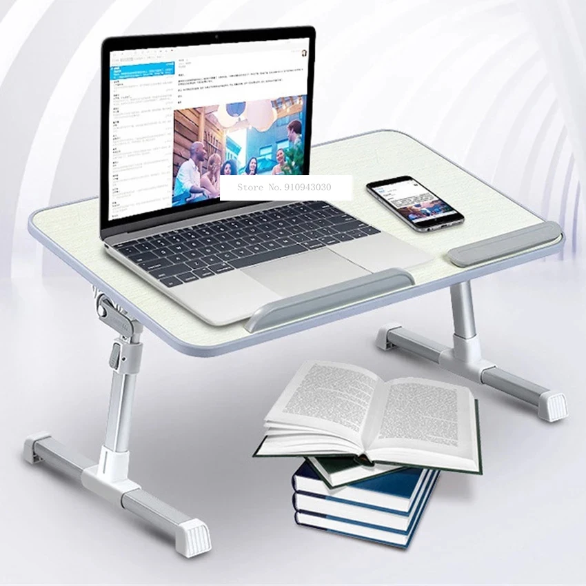 A8 Adjustable Height Foldable Laptop Computer Table Multipurpose Bed Table With Cooling Fan Angle-Adjustable Non-Slip Desktop