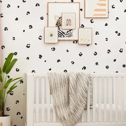 70Pcs Safari Cheetah Spot Wall Sticker Baby Nursery Kids Room Polka Dot Jungle Animal Wall Decal Playroom Bedroom Vinyl Home Dec