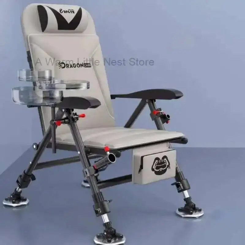 

Portable Travel Chair Folding Multifunctional Reclining Fishing Table and Fishing Bench 2024 New Model 경량체어 Beach Equipment