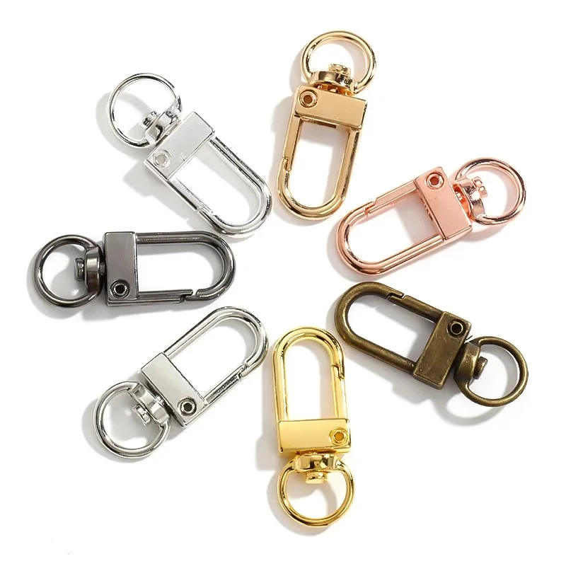 

10pcs/lot Lobster Clasp Hooks Keychain Gold Silver Plated DIY Jewelry Making for Neckalce Bracelet Toys Keychain Supplies