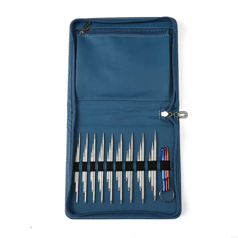 

W91B Stainless Interchangeable Knitting Needle for Crafting Multifunctional Knitting Needle Tool Set for DIY Sweater Project