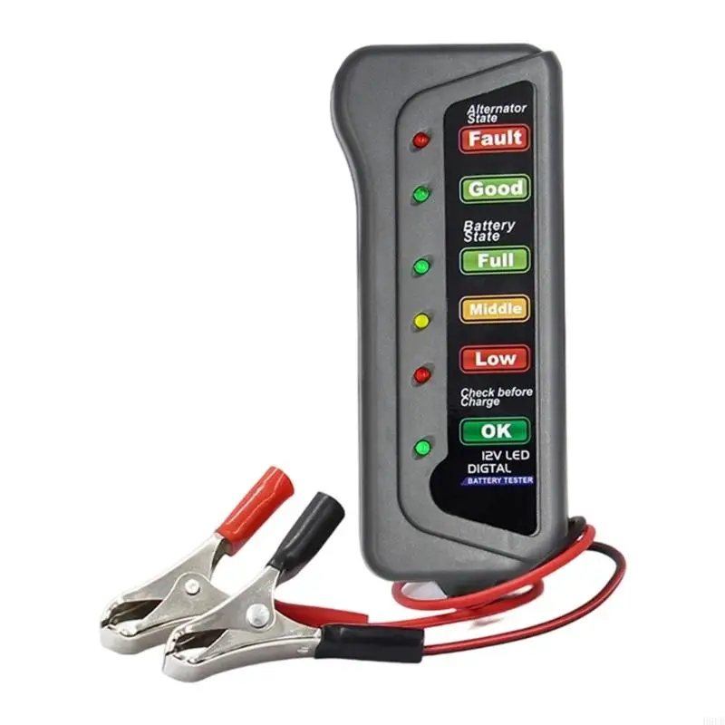 Multiple Vehicle Battery Diagnostic Tool with Real Time Data Display Reliable Battery Condition Checker for Motorcycles Car H9EE